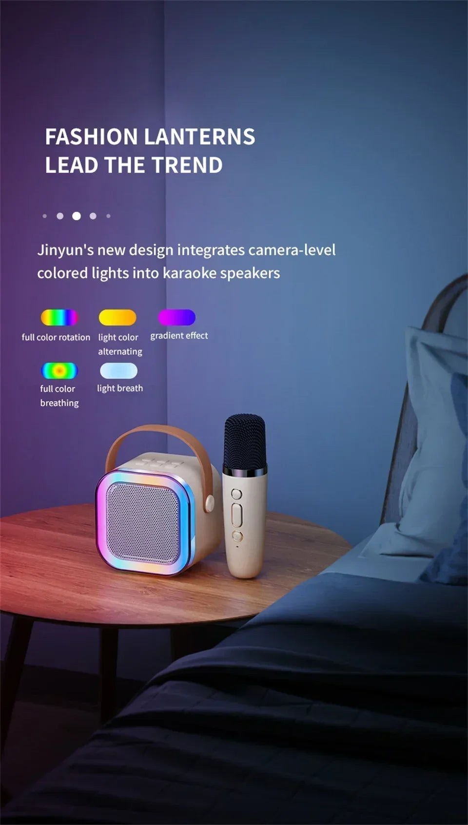 Máquina de karaoke portátil Bluetooth K12 con sistema de altavoces PA 5.3, 1 o 2 micrófonos inalámbricos, regalo para niños, para cantar en casa o en familia