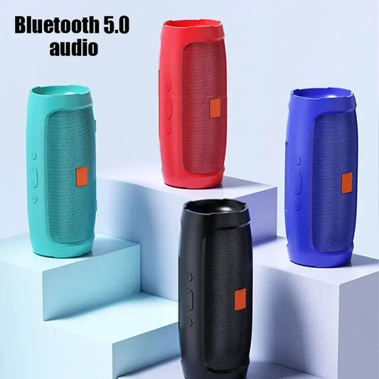 Altavoces portátiles con subwoofer y Bluetooth para exteriores, estéreo, envolventes, resistentes al agua, caja de sonido inalámbrica, compatible con radio FM, tarjeta TF