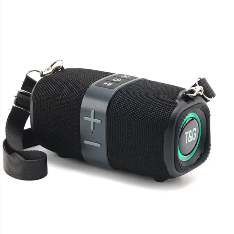 TG667 Crossbody LED light portable Bluetooth speaker, outdoor small and high appearance level, compatible with USB/AUX/TF/FM