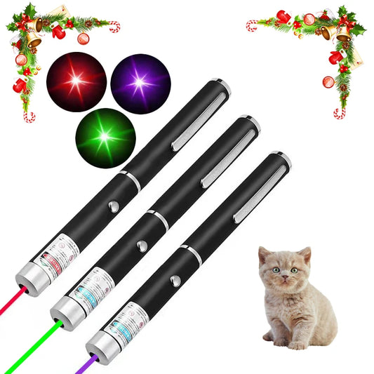 Mini puntero láser 2 en 1, linterna LED para entrenamiento de mascotas, juguetes para rascar para mascotas y gatos, regalos de Navidad