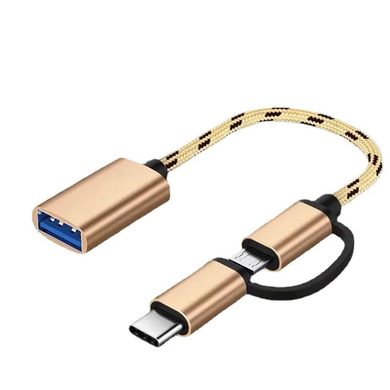 2 In 1 USB 3.0 OTG Adapter Cable Type-C Micro USB To USB 3.0 Interface Charging Cable Line for Cellphone Converter for Cellphone