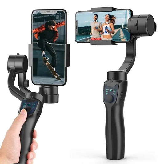 QAML F8 Handheld 3-Axis Gimbal Phone Holder Anti Shake Video Record Stabilizer for Xiaomi iPhone Cellphone Smartphone