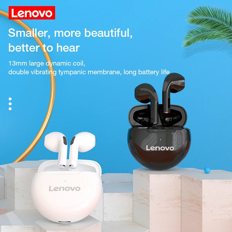 Lenovo LivePods HT38 TWS Auriculares Bluetooth Mini Auriculares inalámbricos con micrófono para iPhone Xiaomi Auriculares deportivos estéreo 9D a prueba de agua