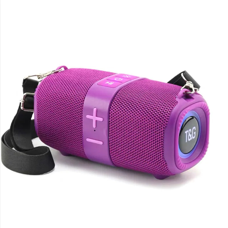 TG667 Crossbody LED light portable Bluetooth speaker, outdoor small and high appearance level, compatible with USB/AUX/TF/FM