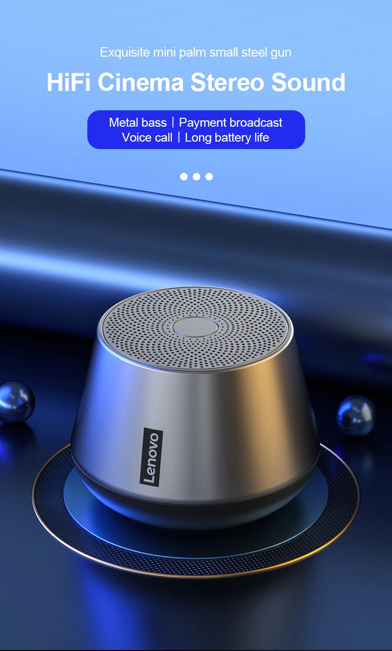 Altavoz portátil original Lenovo K3 Pro con Bluetooth 5.0, reproductor de audio estéreo envolvente, altavoces inalámbricos con Bluetooth