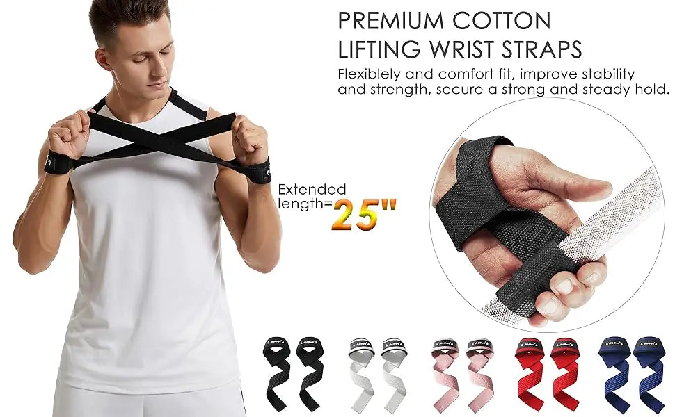 Weightlifting Wrist Straps Strength Training Adjustable Non-slip Gym Fitness Lifting Strap Wrist Support Sports Grip Band