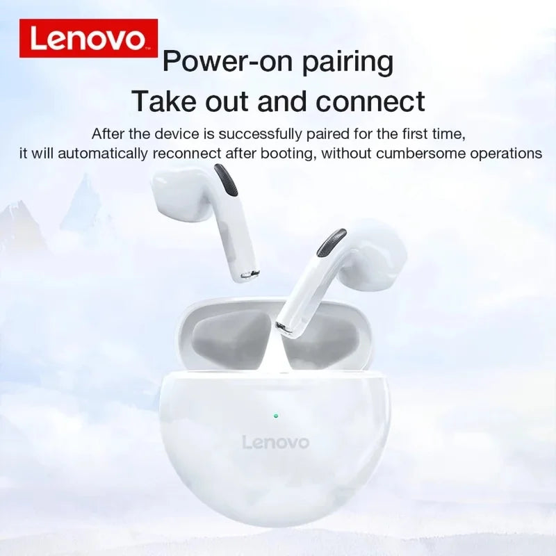 Lenovo LivePods HT38 TWS Auriculares Bluetooth Mini Auriculares inalámbricos con micrófono para iPhone Xiaomi Auriculares deportivos estéreo 9D a prueba de agua