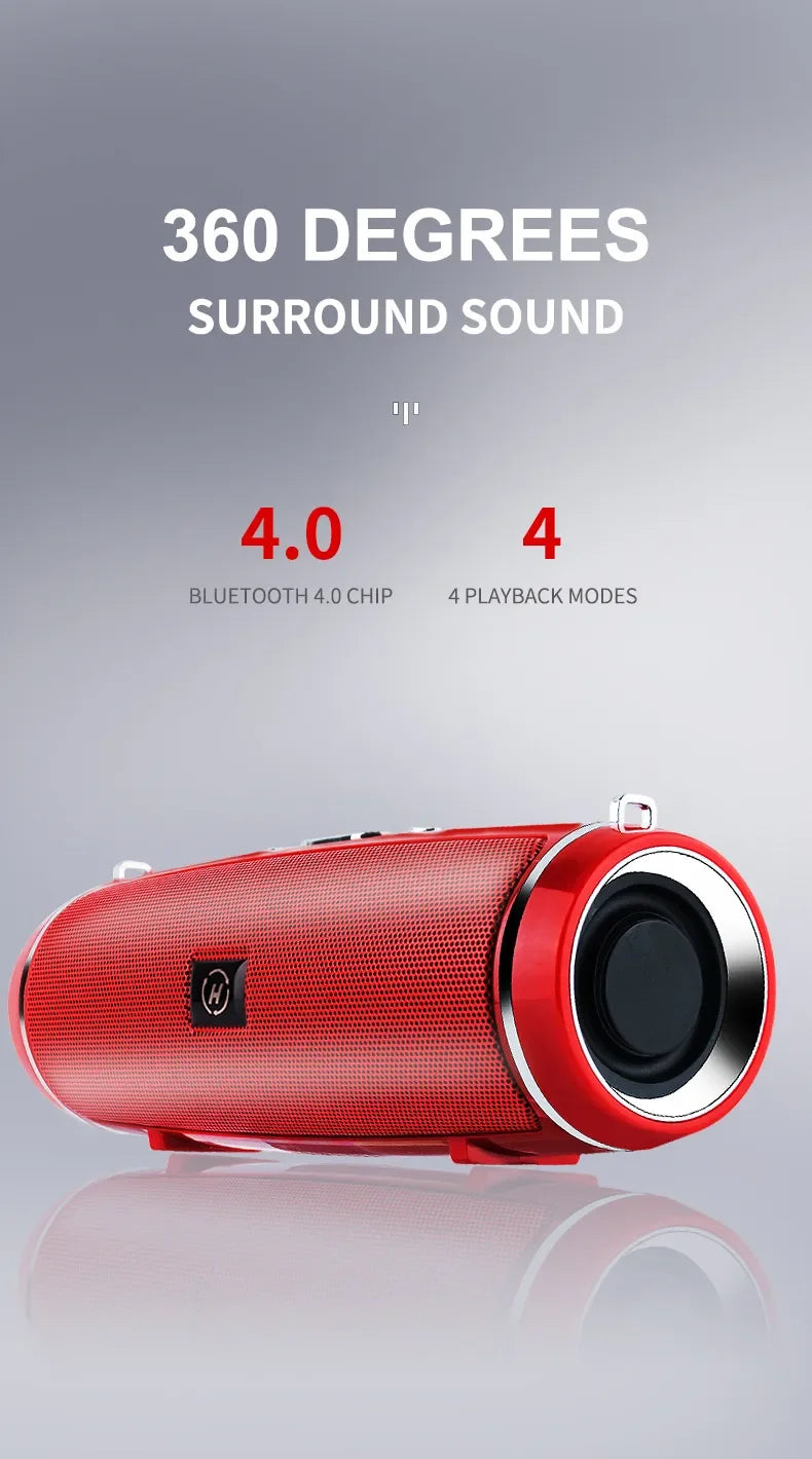 200W Portable Bluetooth Speaker IPX7 Waterproof Outdoor HIFI Pillar Speaker Subwoofer Stereo Speaker FM Radio TF Boom Box